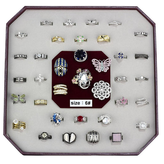 MAVK-012-SIZE6 - Assorted Brass Ring with Assorted  in Assorted