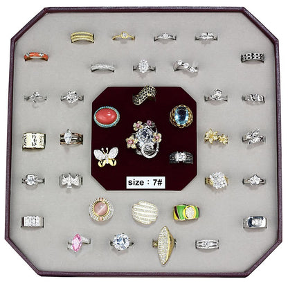 MAVK-012-SIZE7 - Assorted Brass Ring with Assorted  in Assorted