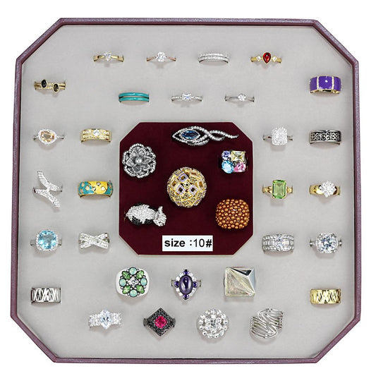 MAVK-013-SIZE10 - Assorted Brass Ring with Assorted  in Assorted