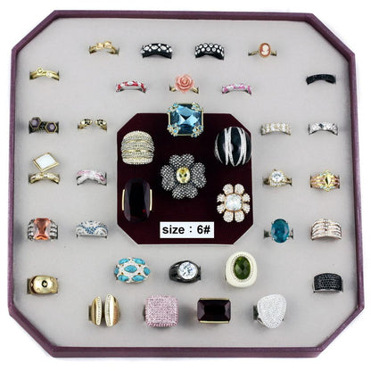 MAVK-013-SIZE6 - Assorted Brass Ring with Assorted  in Assorted