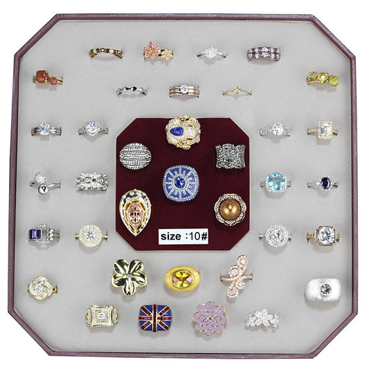 MAVK-014-SIZE10 - Assorted Brass Ring with Assorted  in Assorted