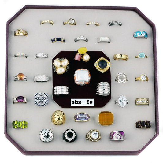 MAVK-014-SIZE8 - Assorted Brass Ring with Assorted  in Assorted