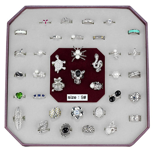 MAVK-014-SIZE9 - Assorted Brass Ring with Assorted  in Assorted
