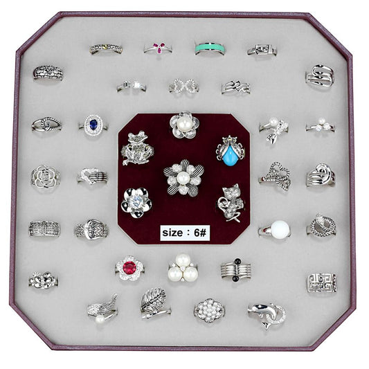 MAVK-015-SIZE6 - Assorted Brass Ring with Assorted  in Assorted