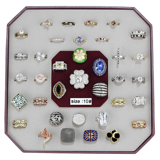 MAVK-016-SIZE10 - Assorted Brass Ring with Assorted  in Assorted