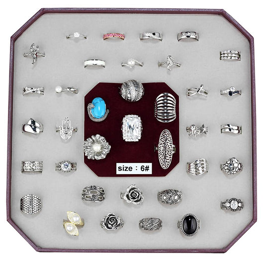 MAVK-016-SIZE6 - Assorted Brass Ring with Assorted  in Assorted