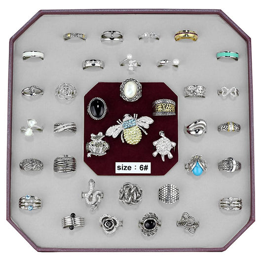 MAVK-017-SIZE6 - Assorted Brass Ring with Assorted  in Assorted