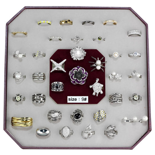 MAVK-017-SIZE9 - Assorted Brass Ring with Assorted  in Assorted