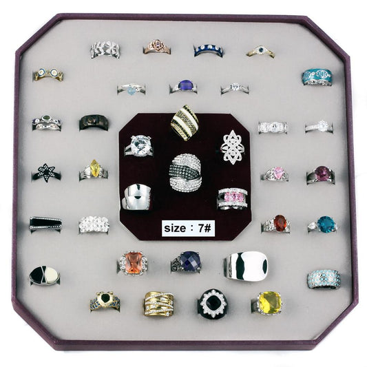 MAVK-019-SIZE7 - Assorted Brass Ring with Assorted  in Assorted