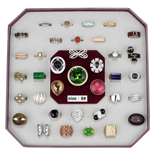 MAVK-019-SIZE8 - Assorted Brass Ring with Assorted  in Assorted