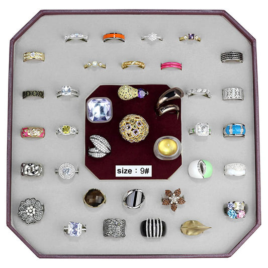 MAVK-019-SIZE9 - Assorted Brass Ring with Assorted  in Assorted