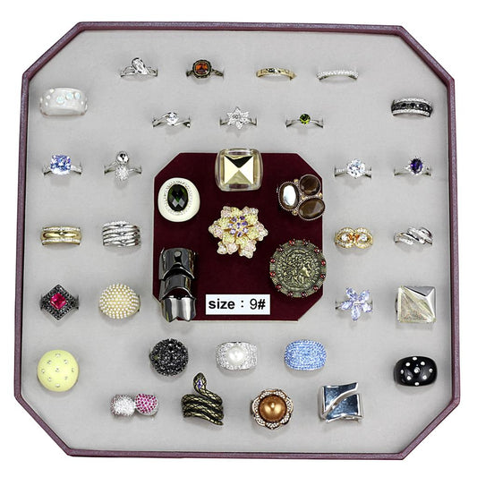 MAVK-020-SIZE9 - Assorted Brass Ring with Assorted  in Assorted