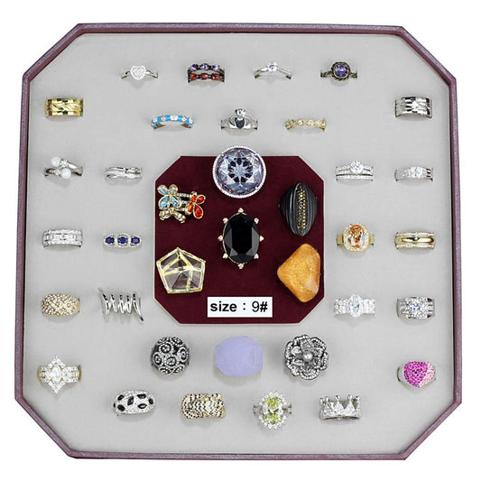 MAVK-021-SIZE9 - Assorted Brass Ring with Assorted  in Assorted