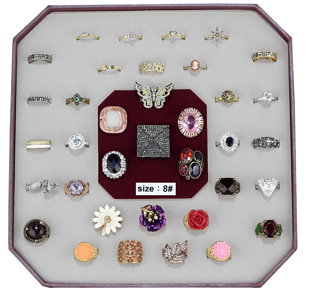 MAVK-022-SIZE8 - Assorted Brass Ring with Assorted  in Assorted