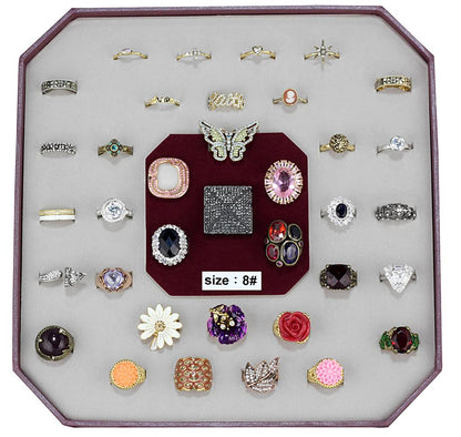 MAVK-022-SIZE8 - Assorted Brass Ring with Assorted  in Assorted