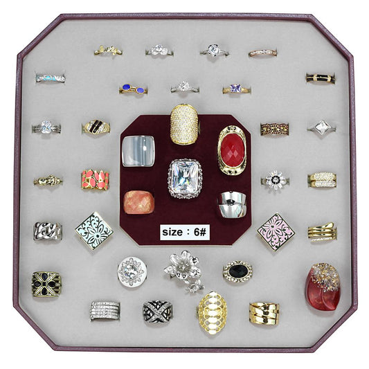 MAVK-023-SIZE6 - Assorted Brass Ring with Assorted  in Assorted