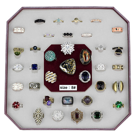 MAVK-023-SIZE8 - Assorted Brass Ring with Assorted  in Assorted