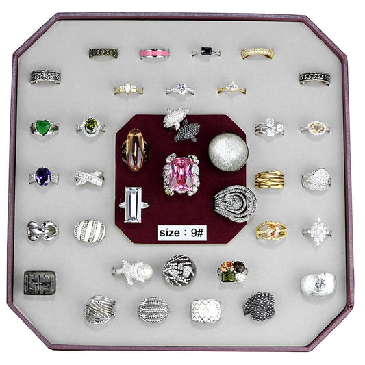 MAVK-023-SIZE9 - Assorted Brass Ring with Assorted  in Assorted
