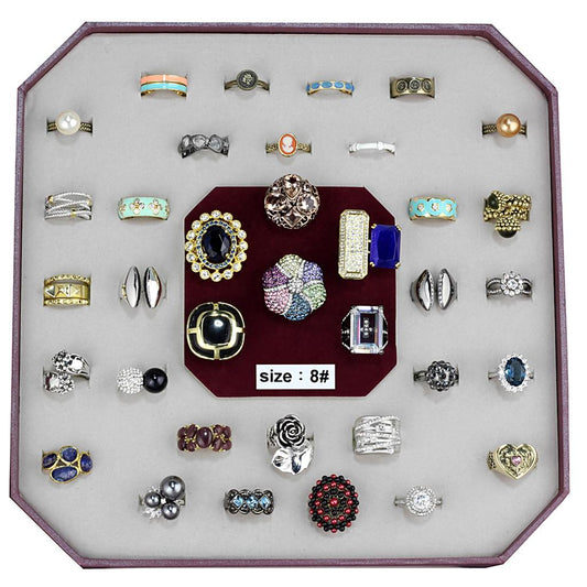 MAVK-024-SIZE8 - Assorted Brass Ring with Assorted  in Assorted