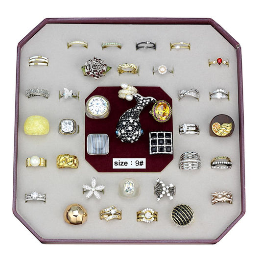 MAVK-024-SIZE9 - Assorted Brass Ring with Assorted  in Assorted