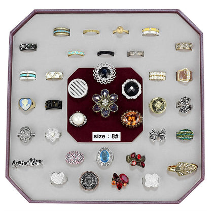 MAVK-025-SIZE8 - Assorted Brass Ring with Assorted  in Assorted
