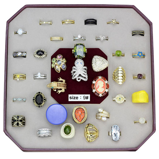MAVK-025-SIZE9 - Assorted Brass Ring with Assorted  in Assorted