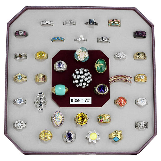 MAVK-026-SIZE7 - Assorted Brass Ring with Assorted  in Assorted