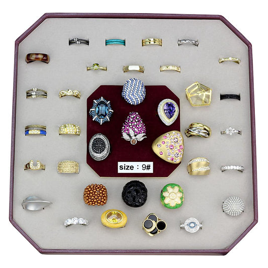 MAVK-026-SIZE9 - Assorted Brass Ring with Assorted  in Assorted