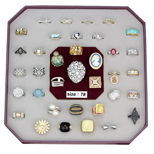 MAVK-029-SIZE7 - Assorted Brass Ring with Assorted  in Assorted