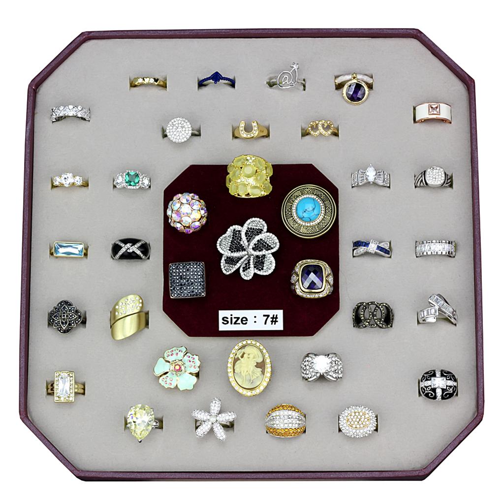 MAVK-030-SIZE7 - Assorted Brass Ring with Assorted  in Assorted