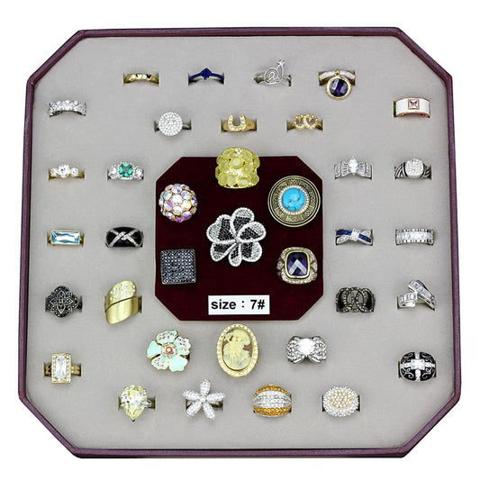 MAVK-030-SIZE7 - Assorted Brass Ring with Assorted  in Assorted
