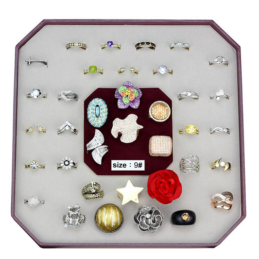 MAVK-030-SIZE9 - Assorted Brass Ring with Assorted  in Assorted