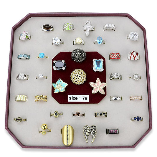 MAVK-031-SIZE7 - Assorted Brass Ring with Assorted  in Assorted