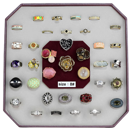 MAVK-031-SIZE8 - Assorted Brass Ring with Assorted  in Assorted