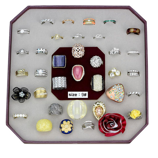 MAVK-031-SIZE9 - Assorted Brass Ring with Assorted  in Assorted
