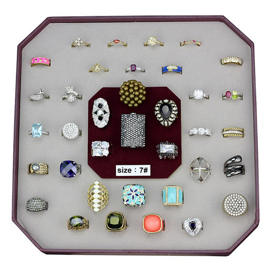 MAVK-032-SIZE7 - Assorted Brass Ring with Assorted  in Assorted
