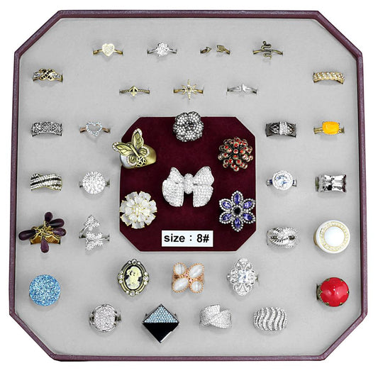 MAVK-032-SIZE8 - Assorted Brass Ring with Assorted  in Assorted