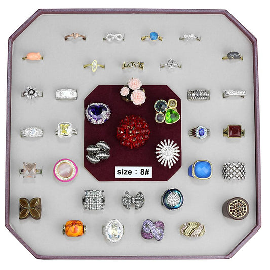 MAVK-033-SIZE8 - Assorted Brass Ring with Assorted  in Assorted