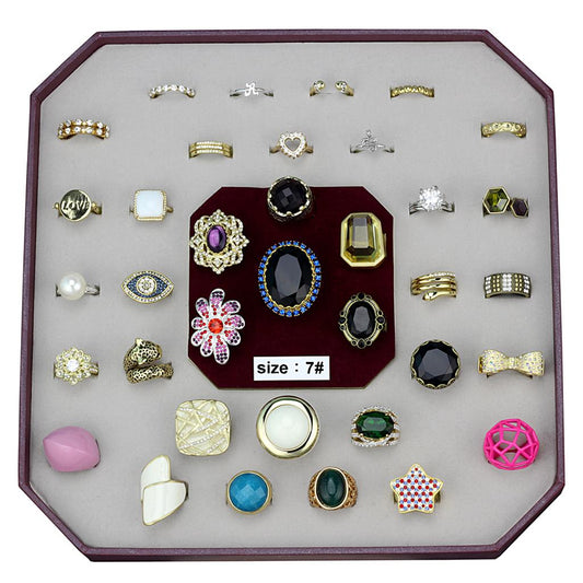 MAVK-034-SIZE7 - Assorted Brass Ring with Assorted  in Assorted