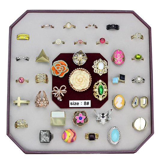 MAVK-036-SIZE8 - Assorted Brass Ring with Assorted  in Assorted