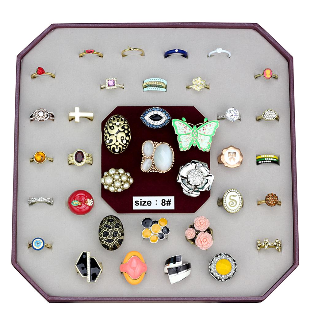 MAVK-038-SIZE8 - Assorted Brass Ring with Assorted  in Assorted