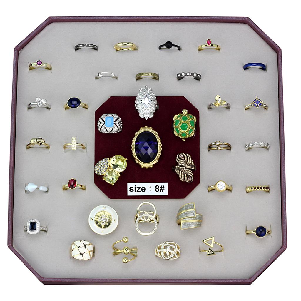 MAVK-040-SIZE8 - Assorted Brass Ring with Assorted  in Assorted