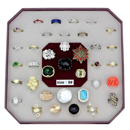 MAVK-041-SIZE8 - Assorted Brass Ring with Assorted  in Assorted
