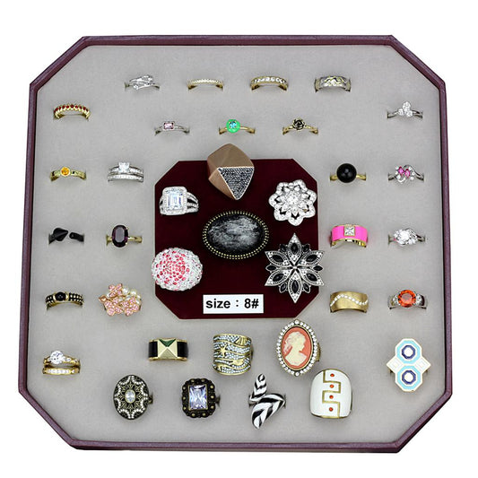 MAVK-044-SIZE8 - Assorted Brass Ring with Assorted  in Assorted