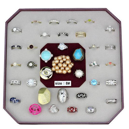 MAVK-046-SIZE8 - Assorted Brass Ring with Assorted  in Assorted