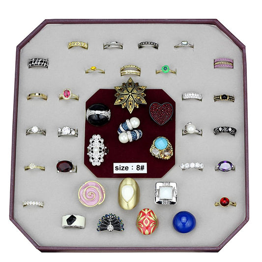 MAVK-048-SIZE8 - Assorted Brass Ring with Assorted  in Assorted