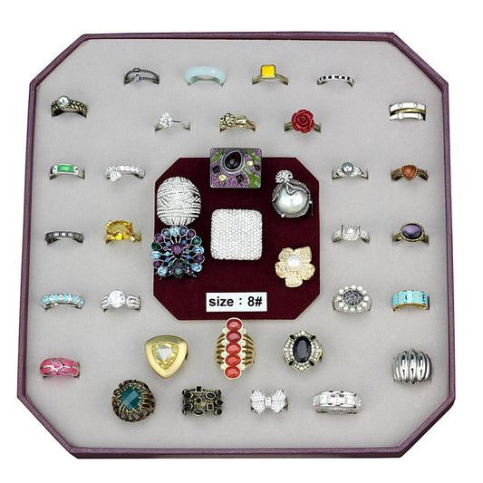 MAVK-054-SIZE8 - Assorted Brass Ring with Assorted  in Assorted