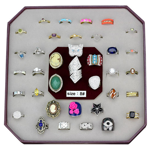 MAVK-055-SIZE8 - Assorted Brass Ring with Assorted  in Assorted