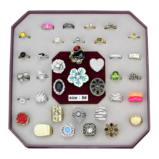 MAVK-056-SIZE8 - Assorted Brass Ring with Assorted  in Assorted