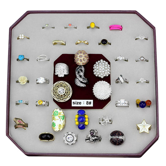 MAVK-057-SIZE8 - Assorted Brass Ring with Assorted  in Assorted